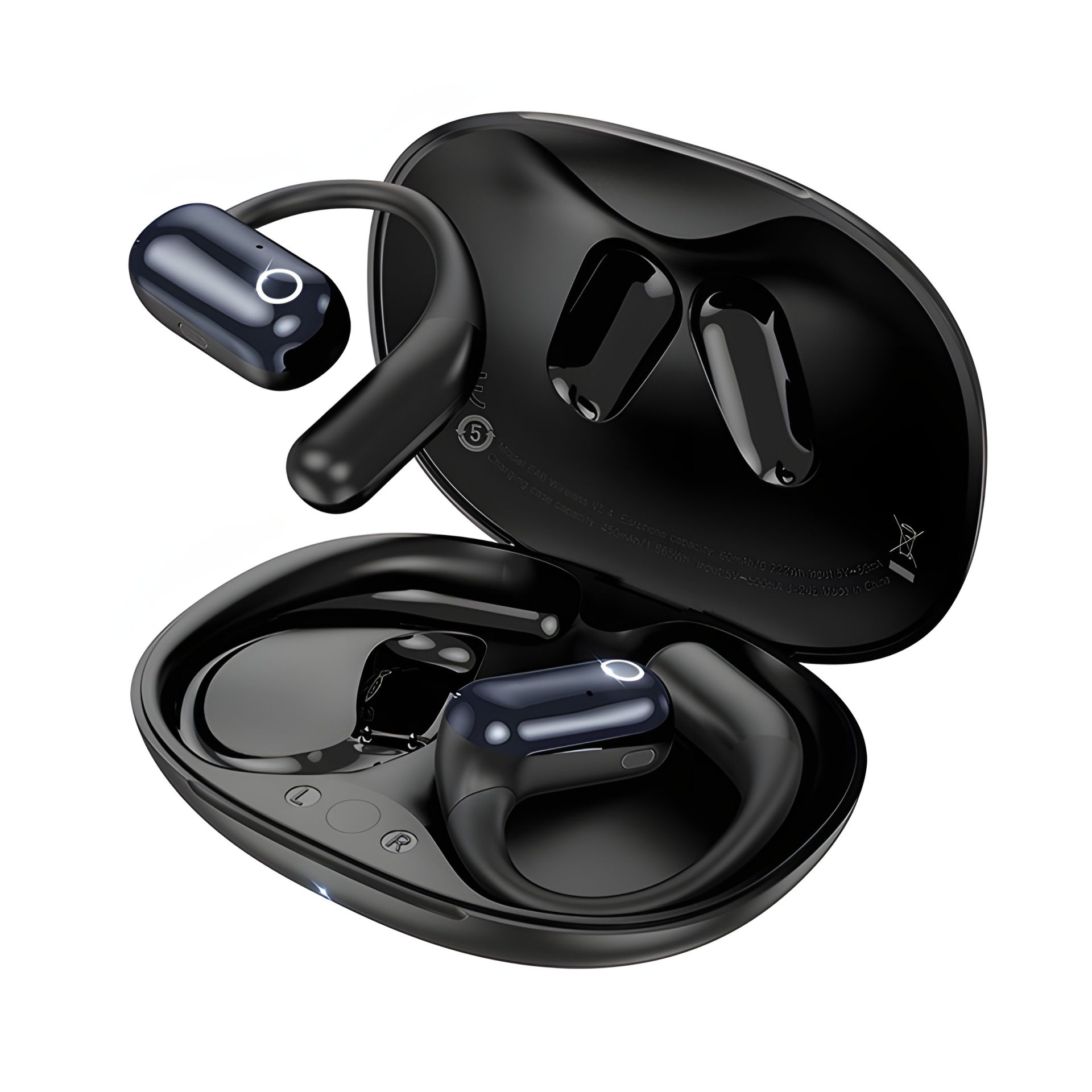 Бездротові навушники HOCO EA6 Melody open true wireless BT headset, BT5.4, 60mAh, 450mAh, 6h, Black Бездротові навушники HOCO EA6 Melody open true wireless BT headset, BT5.4, 60mAh, 450mAh, 6h, Black