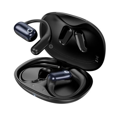 Бездротові навушники HOCO EA6 Melody open true wireless BT headset, BT5.4, 60mAh, 450mAh, 6h, Black Бездротові навушники HOCO EA6 Melody open true wireless BT headset, BT5.4, 60mAh, 450mAh, 6h, Black