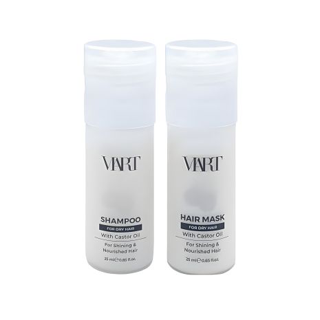 Шампунь і маска VIART DUO з касторовою олією, пробники для зволоження і живлення волосся, 2x25 мл