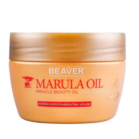 Маска для глубокого питания Beaver Marula Oil hair mask для сухих и поврежденных волос с маслом Марулы, 250 мл
