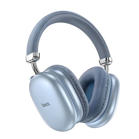 Бездротові накладні навушники HOCO W35 Max Joy, BT5.3, AUX, TF, 800mAh, 90h, headphones, Sky Blue Бездротові накладні навушники HOCO W35 Max Joy, BT5.3, AUX, TF, 800mAh, 90h, headphones, Sky Blue