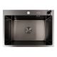 Мойка кухонная VALESO Handmade PVD 70*50 черная (сифон круглый, 3,0/0,8)