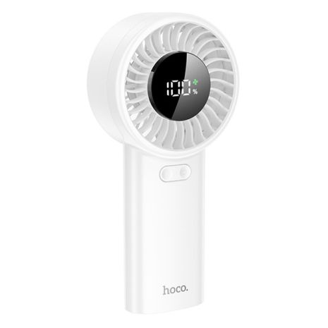 Вентилятор портативний HOCO HX62 Endless handheld fan, 45dB, 3W, 6000mAh, 5-17h, White Вентилятор портативний HOCO HX62 Endless handheld fan, 45dB, 3W, 6000mAh, 5-17h, White