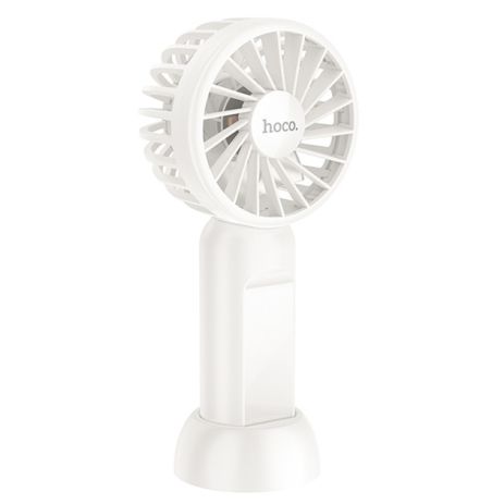 Вентилятор портативный HOCO HX60 Nimble portable handheld fan, 36dB, 1200mAh, 2.8-6.5h, White