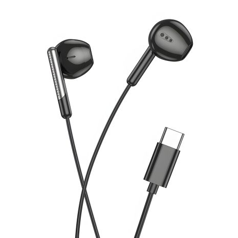 HOCO M123 Glory навушники, universal digital earphones with microphone, Type-C, 1.2m, black HOCO M123 Glory навушники, universal digital earphones with microphone, Type-C, 1.2m, black