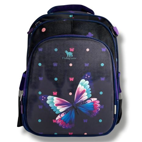 Шкільний рюкзак для дівчинки з принтом "Метелик", каркасний 22 л