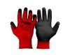 Безшовні трикотажні рукавички з нітриловим покриттям долоні 10", червоно-чорні MASTERTOOL 83-0401 Безшовні трикотажні рукавички з нітриловим покриттям долоні 10", червоно-чорні MASTERTOOL 83-0401