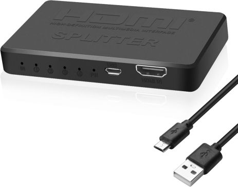 HDMI спліттер 1x4 4K 30Гц – розгалужувач 1 вхід 4 виходи