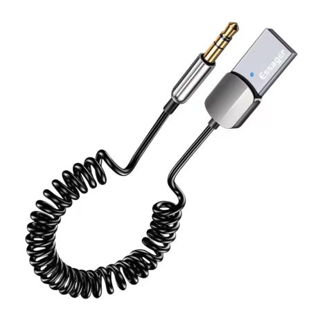 Bluetooth ресивер Essager EB01, AUX, BT5.0, 1.1m, Black Bluetooth ресивер Essager EB01, AUX, BT5.0, 1.1m, Black