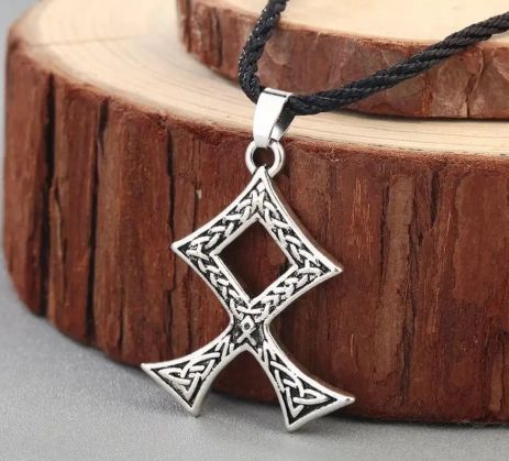 Винтажный кулон Руна Одал Odal rune рунический талисман подвеска с символикой викингов