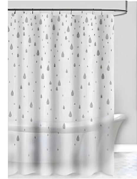 Силіконова шторка для ванної 180x180 см White Drop Cortina 81072
