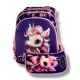 Шкільний рюкзак для дівчаток з принтом єдинорога, фіолетовий, з пеналом
