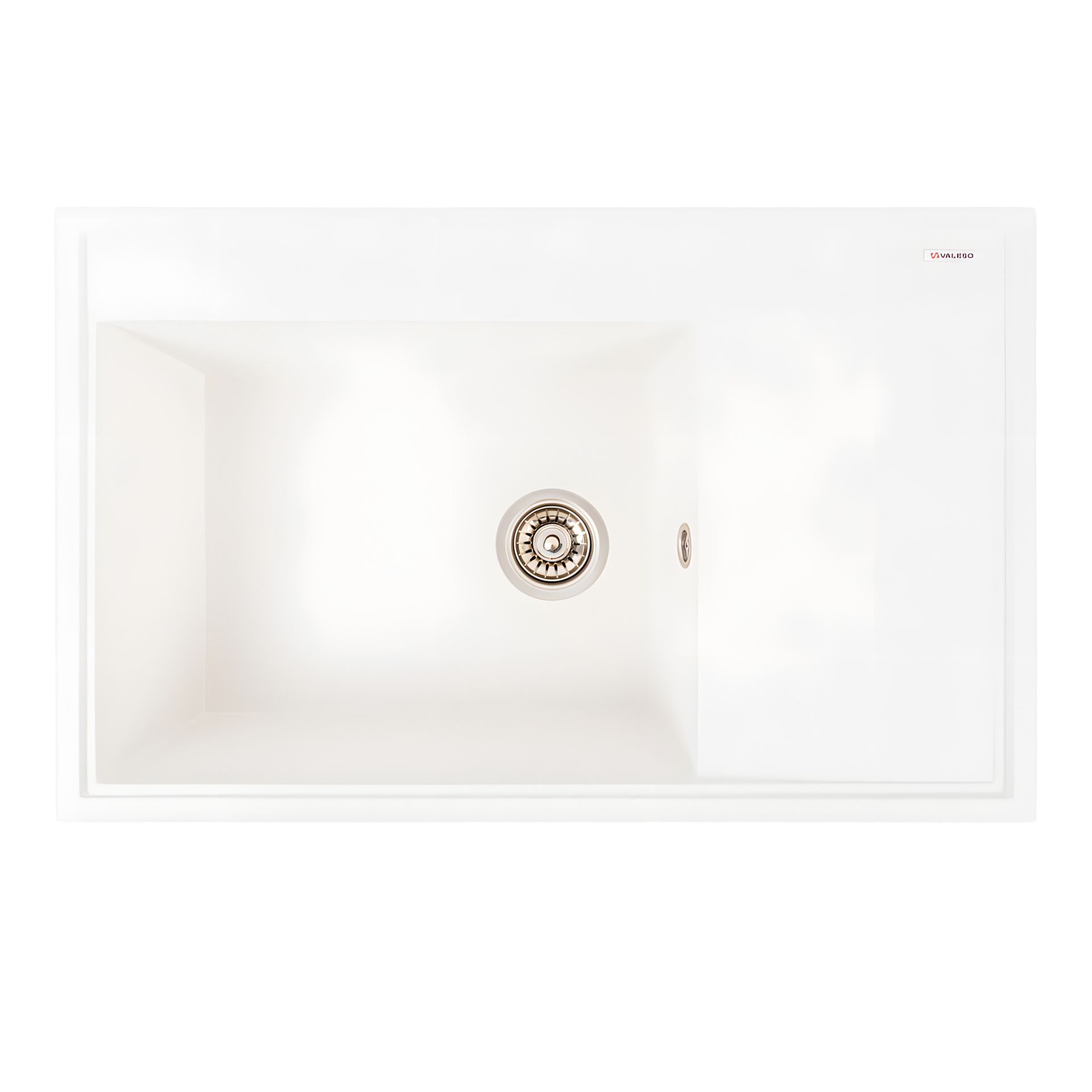 Білосніжна гранітна мийка для кухні VALESO AZURIT 7950 матова Білосніжна гранітна мийка для кухні VALESO AZURIT 7950 матова