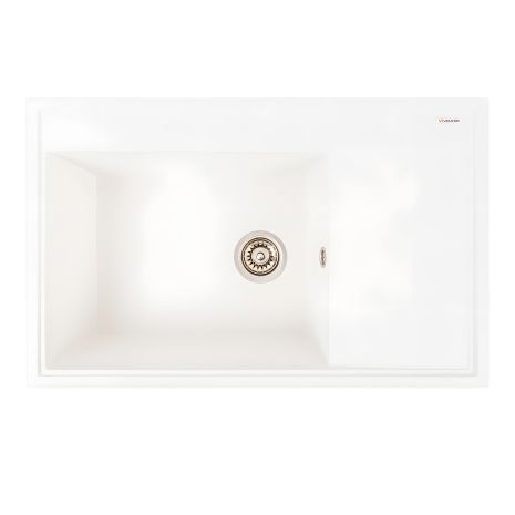 Білосніжна гранітна мийка для кухні VALESO AZURIT 7950 матова