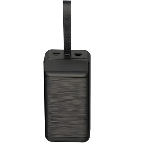 XO PR158 Повербанк 50000mAh / Out: 3xUSB-A 22.5W QC3.0, Type-C PD 20W / In: Lightning, micro-USB, Type-C 18W, с фонариком и LED дисплеем, чёрный