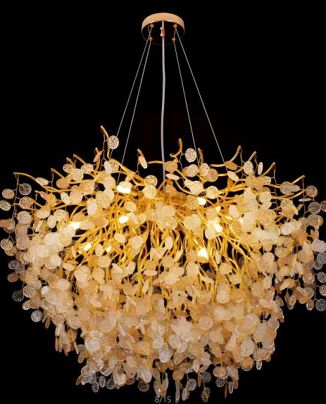 Подвесная люстра WM-7002 500-G9*6-52 золотая