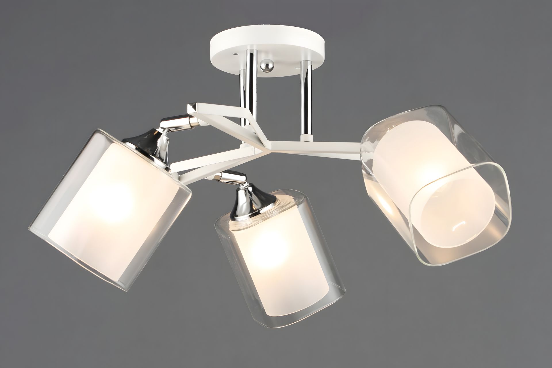 Класична люстра на 3 плафони B N6652/3 WT+CR Класична люстра на 3 плафони B N6652/3 WT+CR