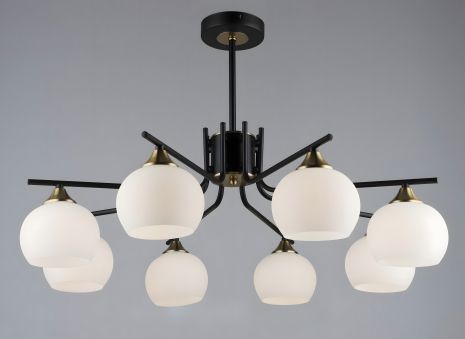 Люстра N6616/8, черный+медь