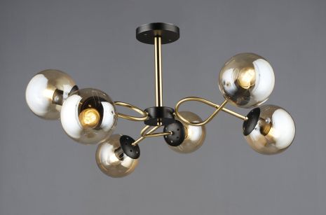 Люстра A4419/6 Медь + Черный