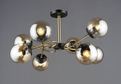 Люстра A4419/8 Медь + Черный