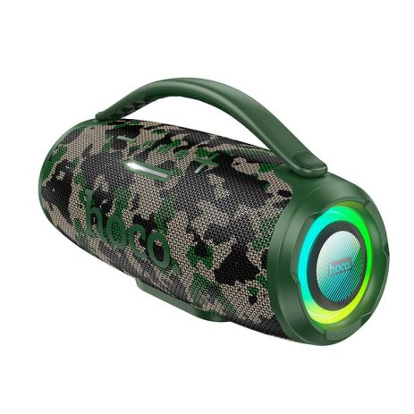 Бездротова колонка HOCO Surge outdoor BT speaker HA4 mini, BT5.4, TF, USB, AUX, FM, TWS, 15W*2, 3000mAh, 4h, Camouflage-Green