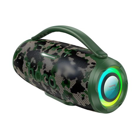 Бездротова колонка HOCO Surge outdoor BT speaker HA4 mini, BT5.4, TF, USB, AUX, FM, TWS, 15W*2, 3000mAh, 4h, Camouflage-Green Бездротова колонка HOCO Surge outdoor BT speaker HA4 mini, BT5.4, TF, USB, AUX, FM, TWS, 15W*2, 3000mAh, 4h, Camouflage-Green