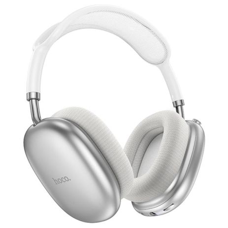 Бездротові навушники HOCO W55 Pleasing, BT5.4, AUX, TF, headphones, 800mAh, 90h, Silver Бездротові навушники HOCO W55 Pleasing, BT5.4, AUX, TF, headphones, 800mAh, 90h, Silver