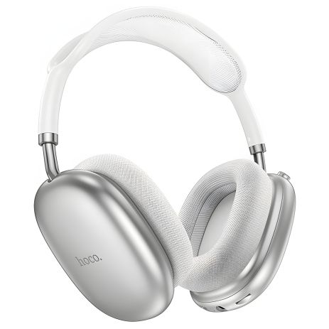 Бездротові навушники HOCO W55 Pleasing, BT5.4, AUX, TF, headphones, 800mAh, 90h, Silver Бездротові навушники HOCO W55 Pleasing, BT5.4, AUX, TF, headphones, 800mAh, 90h, Silver
