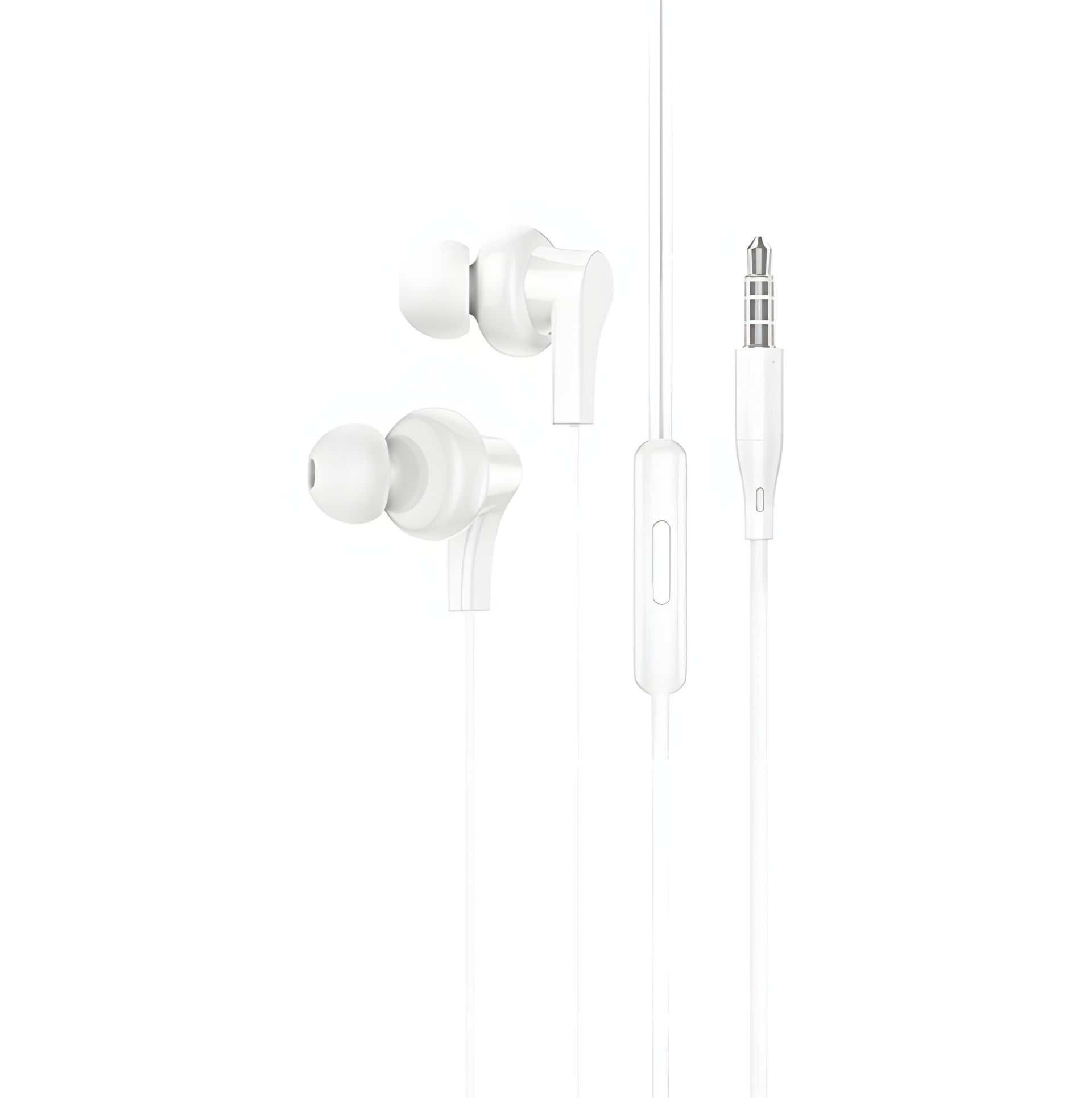 Вакуумные наушники Hoco M114 белые с микрофоном Вакуумные наушники Hoco M114 белые с микрофоном