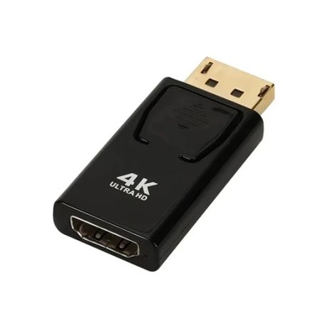Адаптер DP M to HDMI F, 4K@30Hz, 2K@60Hz, FHD@120Hz, 50x25mm, black, DMHF4P5K Адаптер DP M to HDMI F, 4K@30Hz, 2K@60Hz, FHD@120Hz, 50x25mm, black, DMHF4P5K