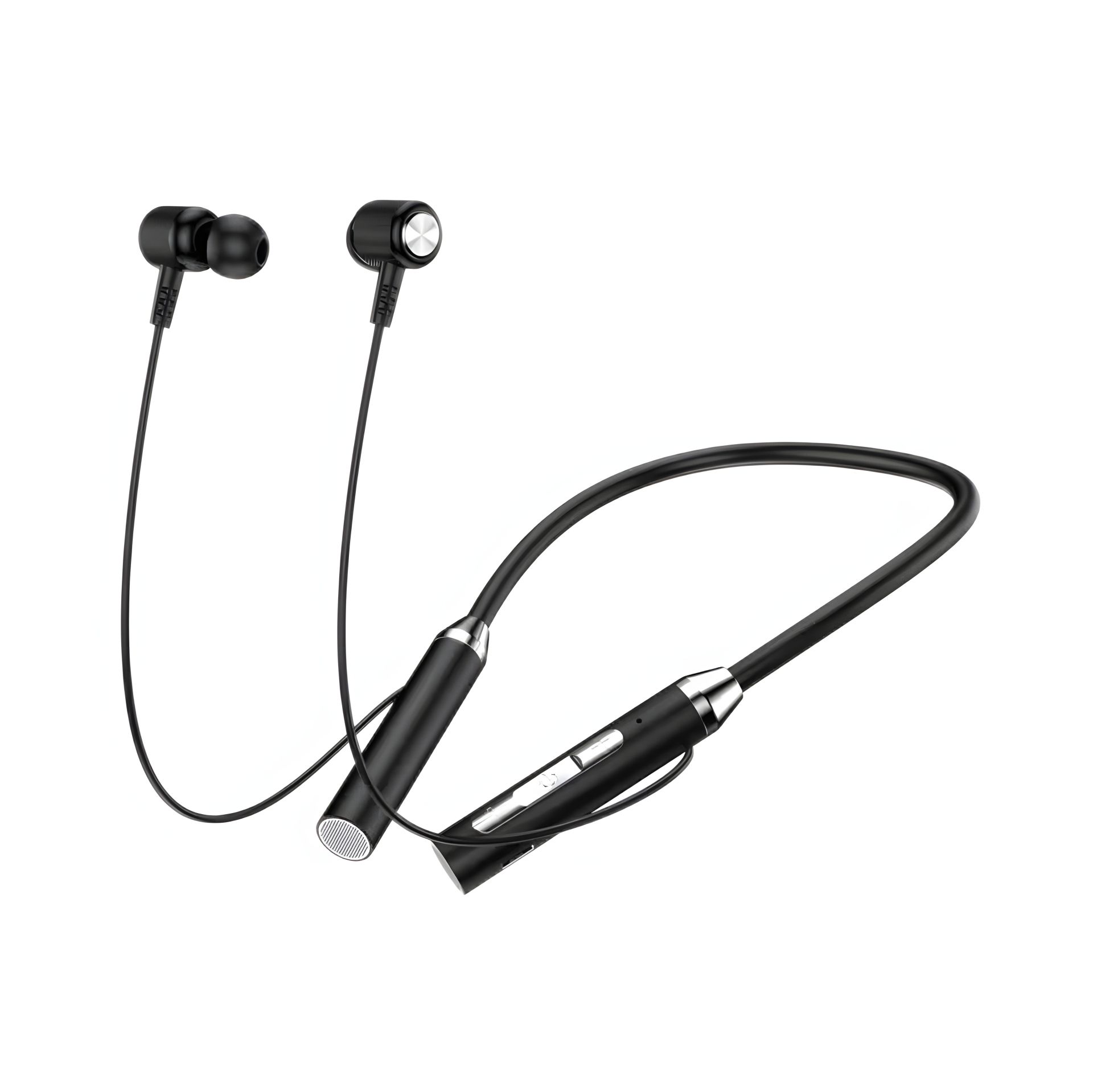 Бездротові нашийні навушники WH001K, BT5.0, вакуумні, IPX5, 280mAh, 8h, black Бездротові нашийні навушники WH001K, BT5.0, вакуумні, IPX5, 280mAh, 8h, black