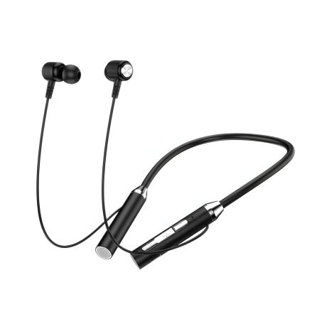 Беспроводные нашейные наушники WH001K BT5.0, вакуумные, black Беспроводные нашейные наушники WH001K BT5.0, вакуумные, black