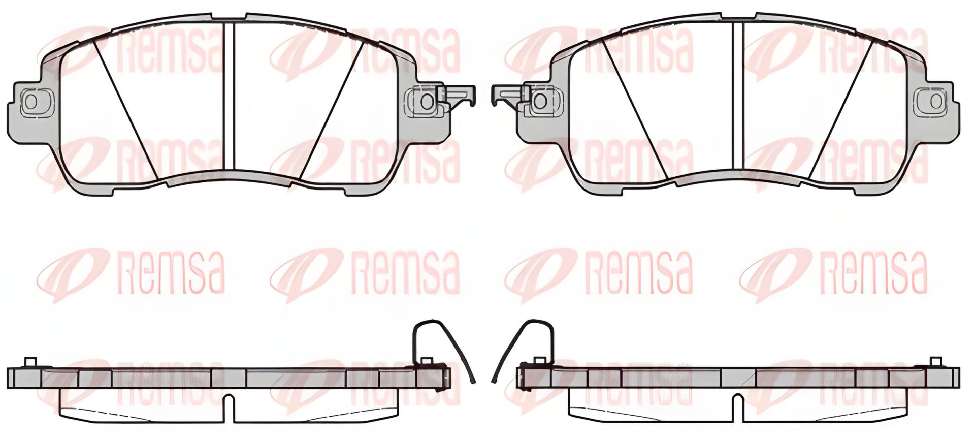 Передні гальмівні колодки MAZDA 2, REMSA (165604) Передні гальмівні колодки MAZDA 2, REMSA (165604)