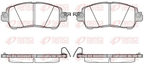Комплект гальмівних колодок MAZDA 2, REMSA (165604)