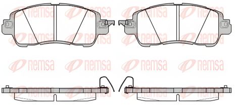 Передні гальмівні колодки MAZDA 2, REMSA (165604) Передні гальмівні колодки MAZDA 2, REMSA (165604)