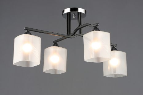 Люстра A4456/4 (Чорний+Хром) на чотири плафони Люстра A4456/4 (Чорний+Хром) на чотири плафони