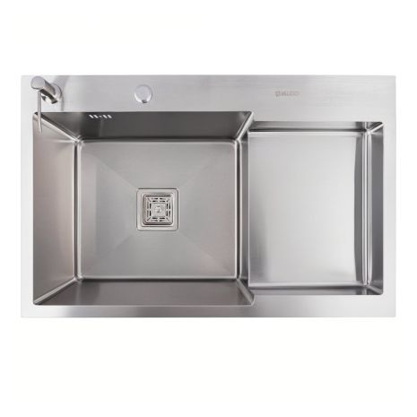 Кухонная мойка Valeso Handmade CM 78×50C L (нержавейка) с углублённой полкой