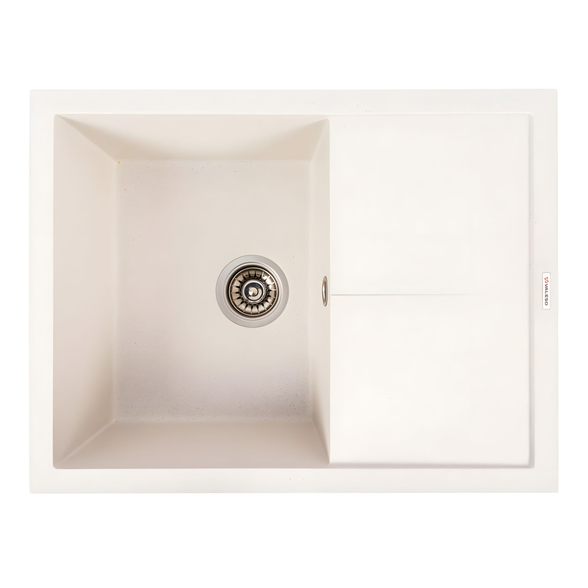 VALESO Гранітна мийка CRIPTA 6550 Біла матова в крапку VALESO Гранітна мийка CRIPTA 6550 Біла матова в крапку