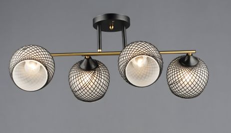 Люстра B A4436/4 чорний+мідь