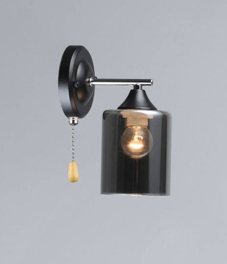 Бра настінне B K2301/1W хром+чорний