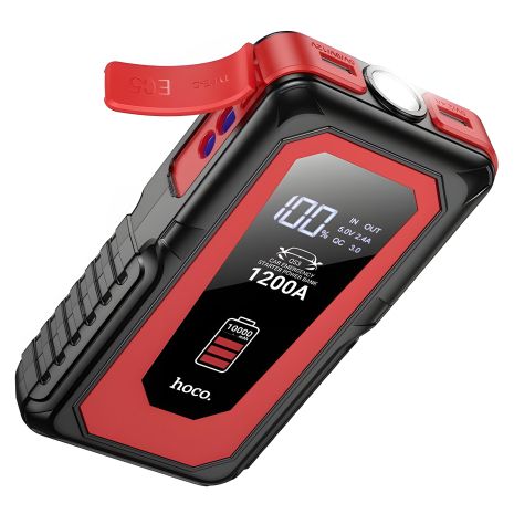Универсальная мобильная батарея Hoco QS3 с Jump Starter/Power Bank (10000mAh) черная Универсальная мобильная батарея Hoco QS3 с Jump Starter/Power Bank (10000mAh) черная