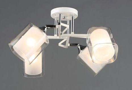 Люстра на 4 плафони B N6652/4 білий+хром