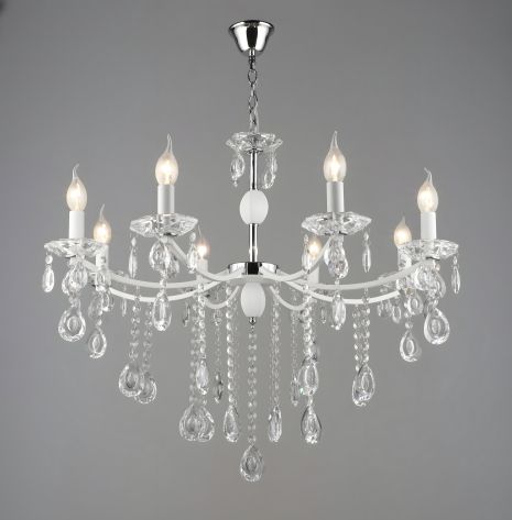 Классическая люстра A4461/8 белая+хром