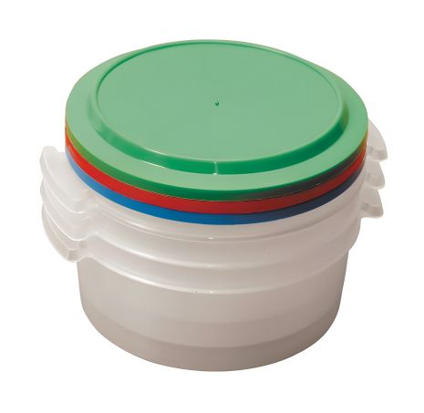 Пластиковий харчовий контейнер круглий 1 л набір 3 шт MASTERTOOL 92-0059