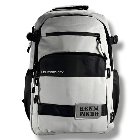 Стильний і практичний шкільний рюкзак, світло-сірий, водонепроникий, на 2 відділення