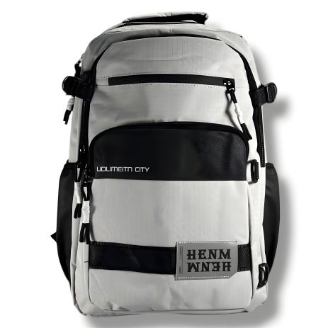 Стильный и практичный школьный рюкзак, светло-серый, водонепроницаемый, на 2 отделения