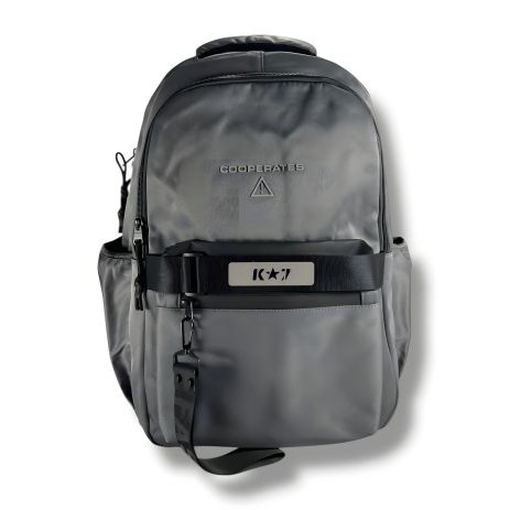 Рюкзак для підлітків шкільний універсальний, сірий, водонепроникий, на 2 відділення
