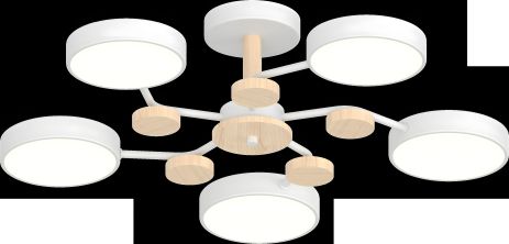 Стельовий світильник IS XI3310-5 Білий+Дерево