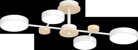 Світильник стельовий XI3328-4 Білий+Дерево