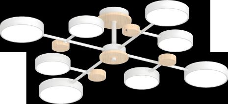 Потолочный светильник XI3328-8 білий+дерево